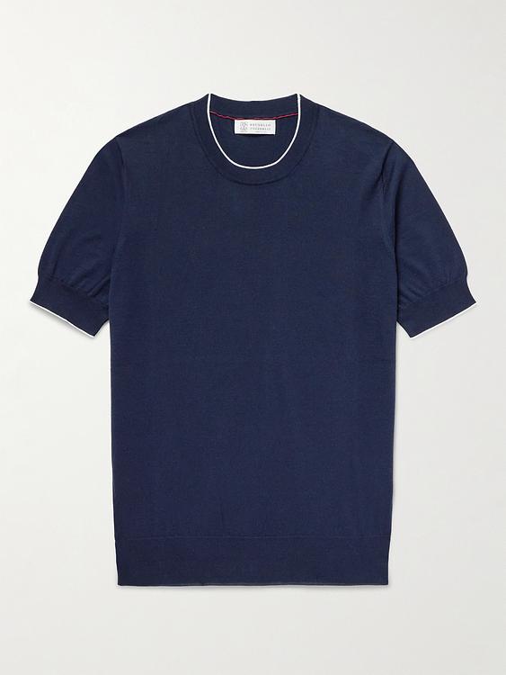 Dark blue t-shirt from Brunello Cucinelli