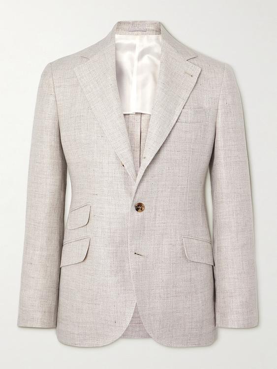 Beige blazer from Brunello Cucinelli
