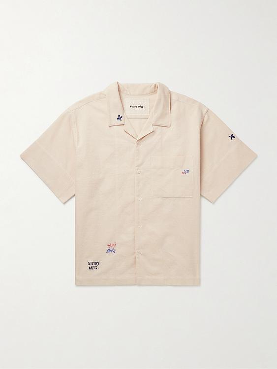 Beige short sleeve shirt from Story Mfg.