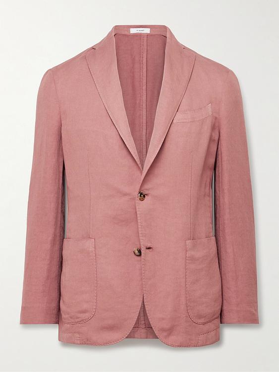 Peach blazer from Boglioli