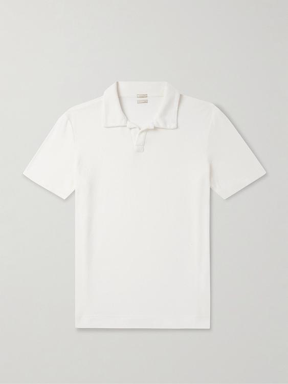 White short sleeve polo shirt from Massimo Alba