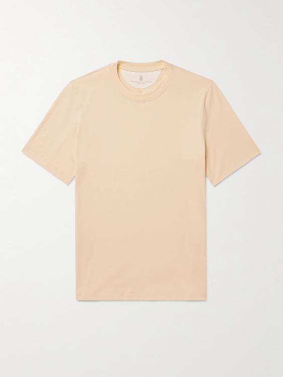 Beige t-shirt from Brunello Cucinelli