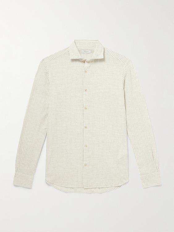 White linen shirt from Boglioli