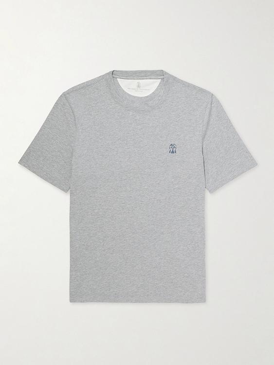 Grey t-shirt from Brunello Cucinelli