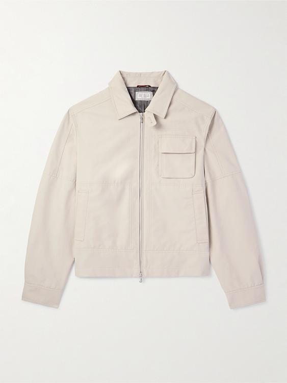 White casual jacket from Brunello Cucinelli