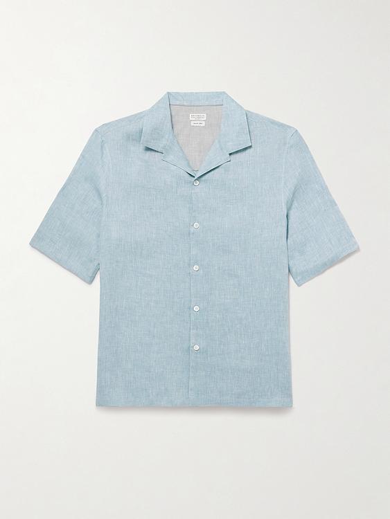 Grey short sleeve shirt from Brunello Cucinelli