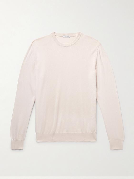 White sweater from Boglioli