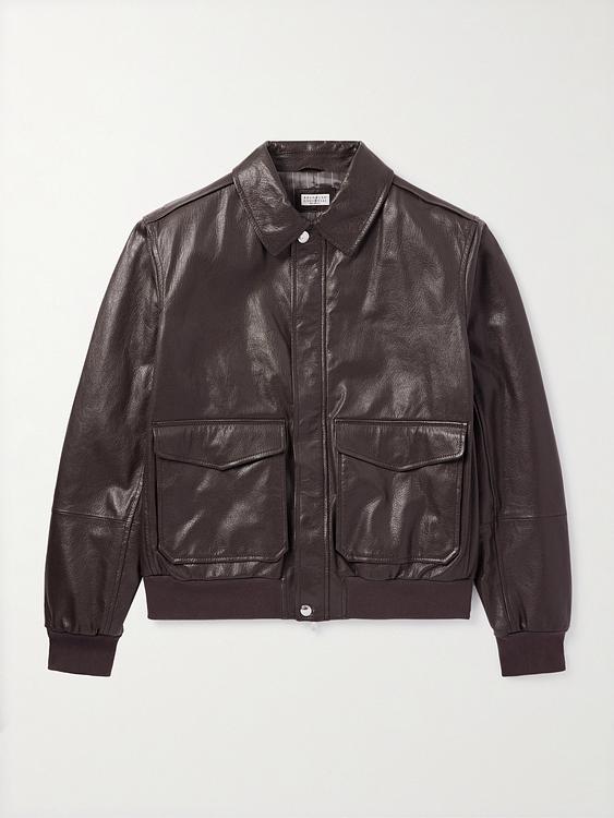 Dark brown bomber jacket from Brunello Cucinelli