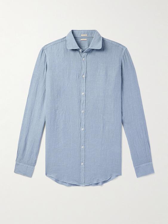 Light blue linen shirt from Massimo Alba