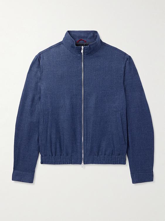 Dark blue bomber jacket from Brunello Cucinelli