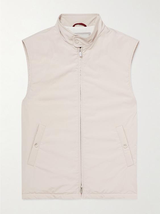 White vest from Brunello Cucinelli