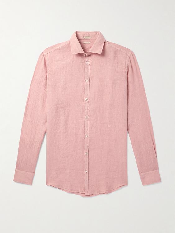 Light pink linen shirt from Massimo Alba