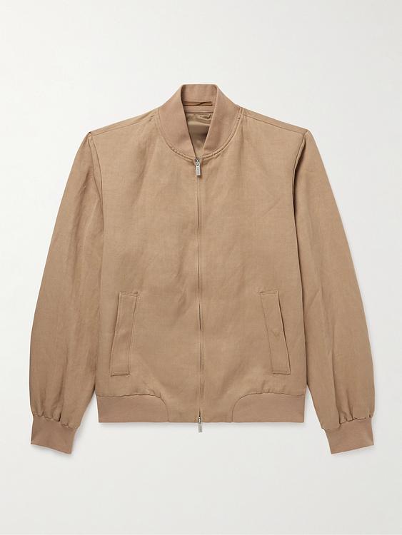 Taupe bomber jacket from Boglioli