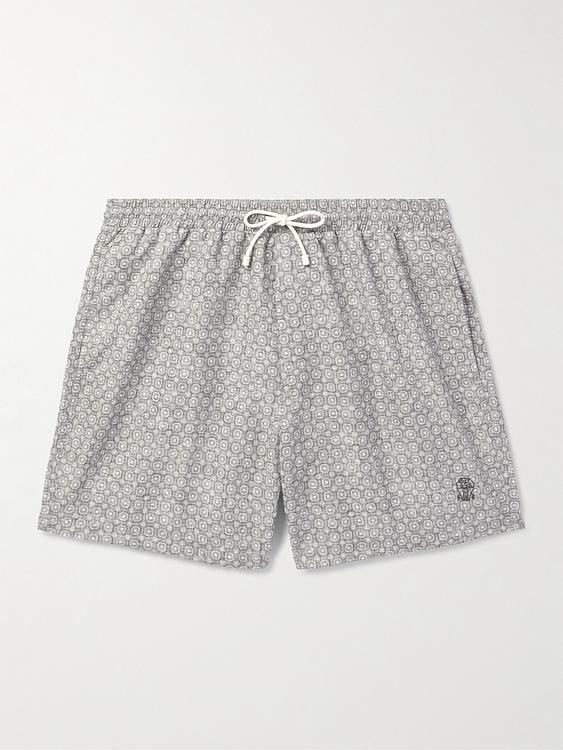 Grey swim shorts from Brunello Cucinelli