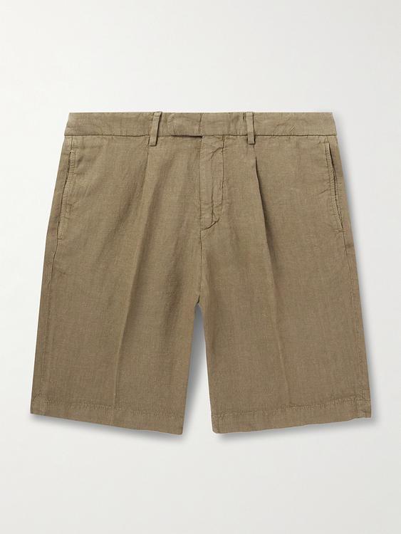 Taupe chino shorts from Boglioli