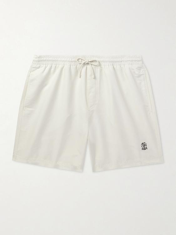 White swim shorts from Brunello Cucinelli