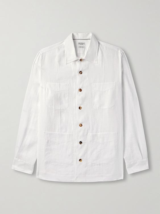 White overshirt from Brunello Cucinelli