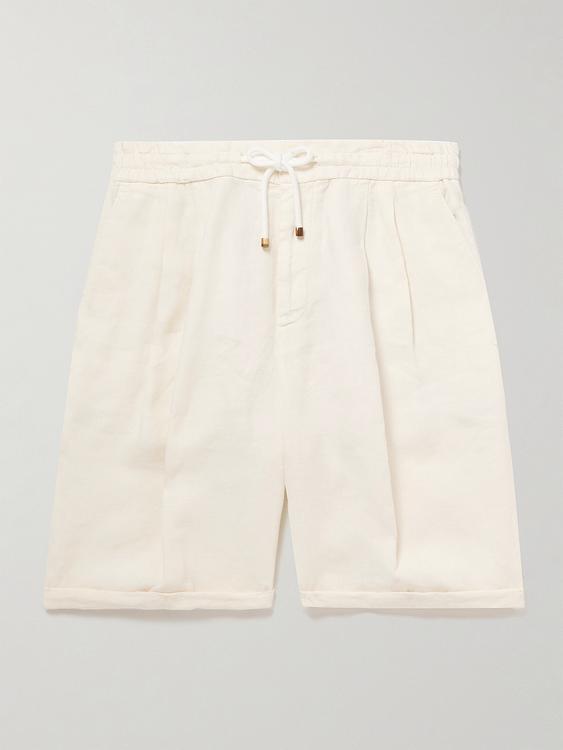 White chino shorts from Brunello Cucinelli
