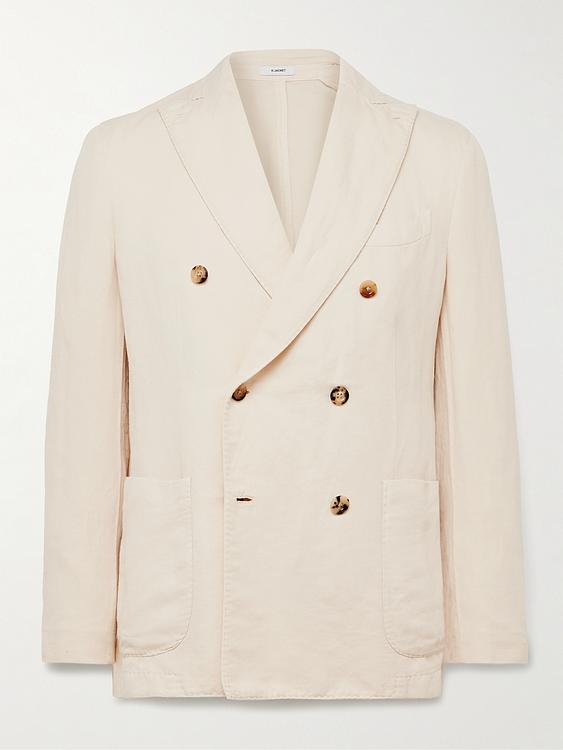 White double-breasted blazer from Boglioli