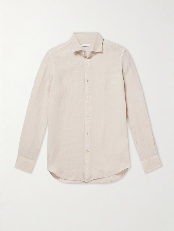 White linen shirt from Boglioli