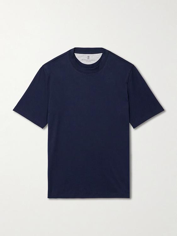 Dark blue t-shirt from Brunello Cucinelli