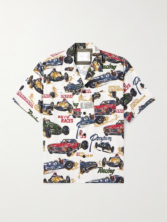 Multicolor short sleeve shirt from Sacai