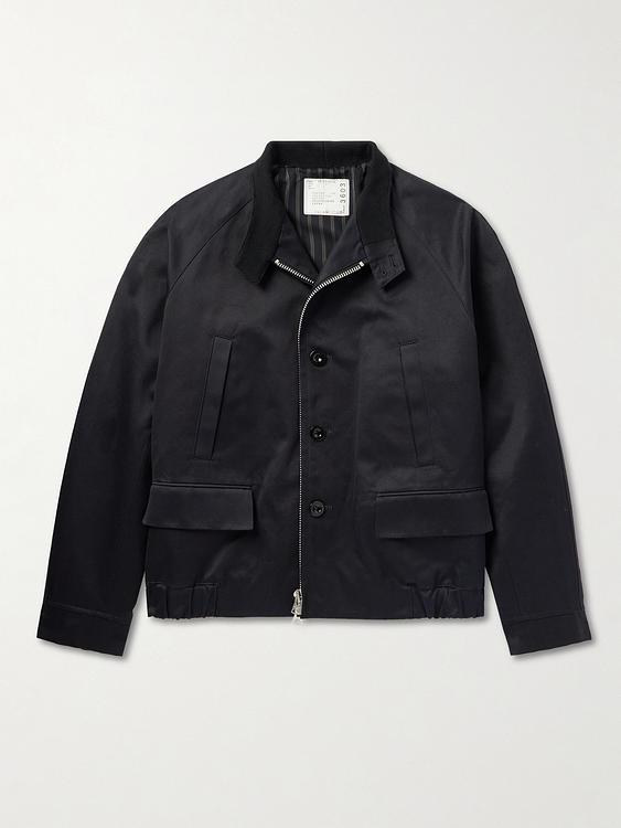 Black bomber jacket from Sacai
