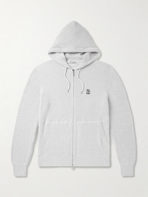 White hooded sweatshirt from Brunello Cucinelli