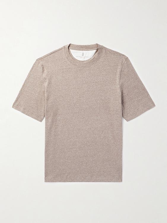 Beige t-shirt from Brunello Cucinelli