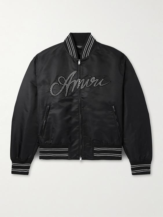 Print black bomber jacket from Amiri