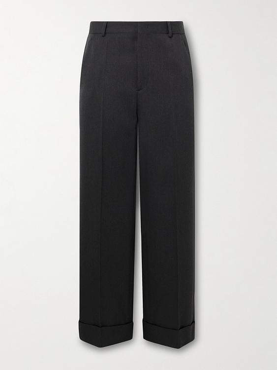 Black wide-leg formal trousers from Valentino Garavani