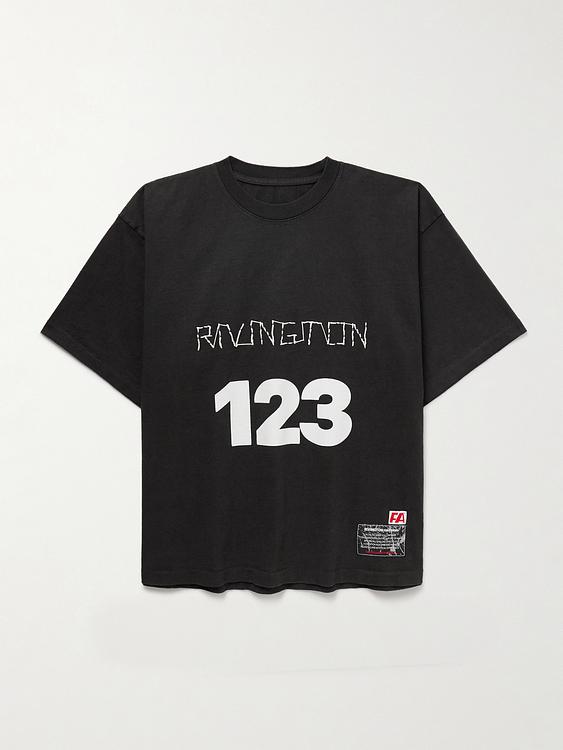 Print black t-shirt from Rrr123