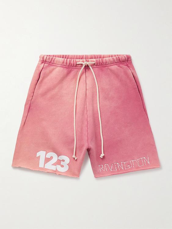 Print peach sweatshorts from Rrr123