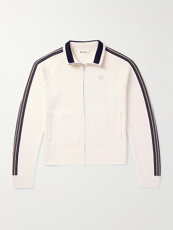 Striped white casual jacket from Wales Bonner