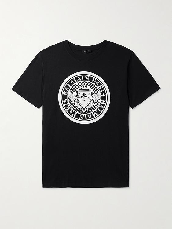 Print black t-shirt from Balmain