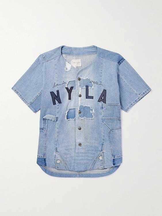 Print light blue t-shirt from Greg Lauren