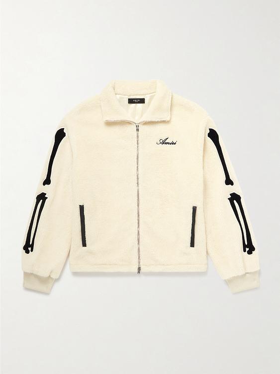 White fleece jacket from Amiri