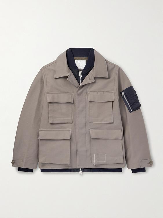 Grey casual jacket from Sacai