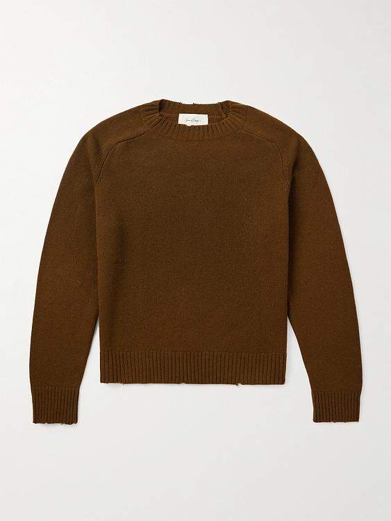 Dark brown cashmere sweater from Second / Layer
