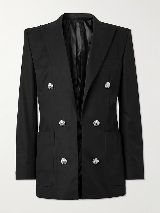 Black double-breasted blazer from Balmain