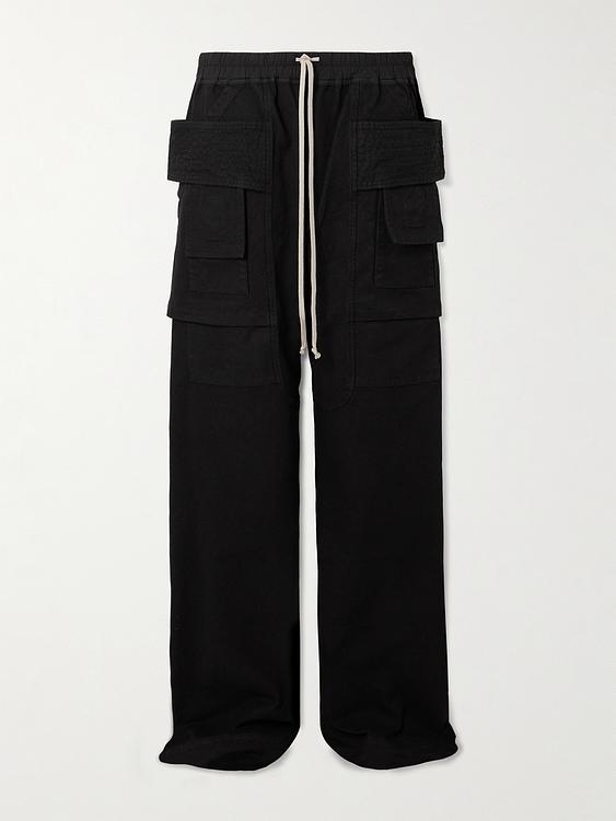 Black wide-leg casual trousers from Drkshdw By Rick Owens
