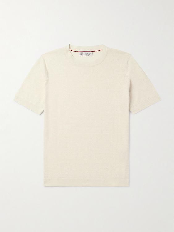 White t-shirt from Brunello Cucinelli