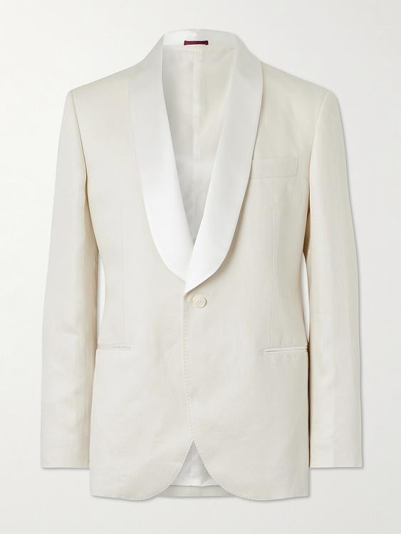 White tuxedo jacket from Brunello Cucinelli