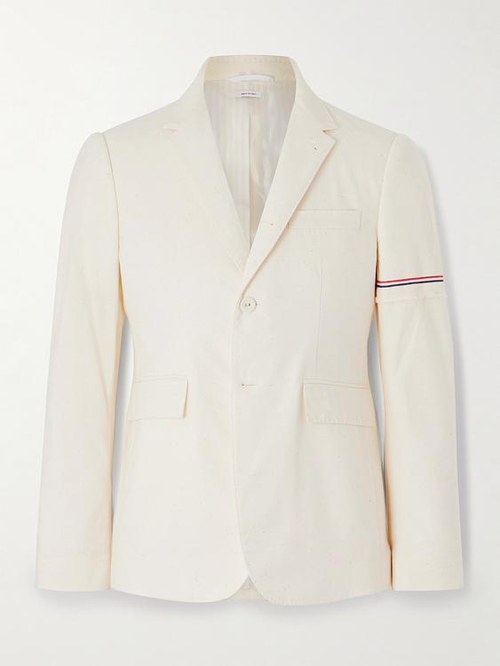 White blazer from Thom Browne