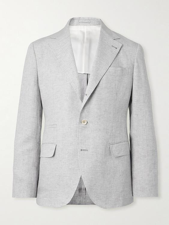 Grey blazer from Brunello Cucinelli