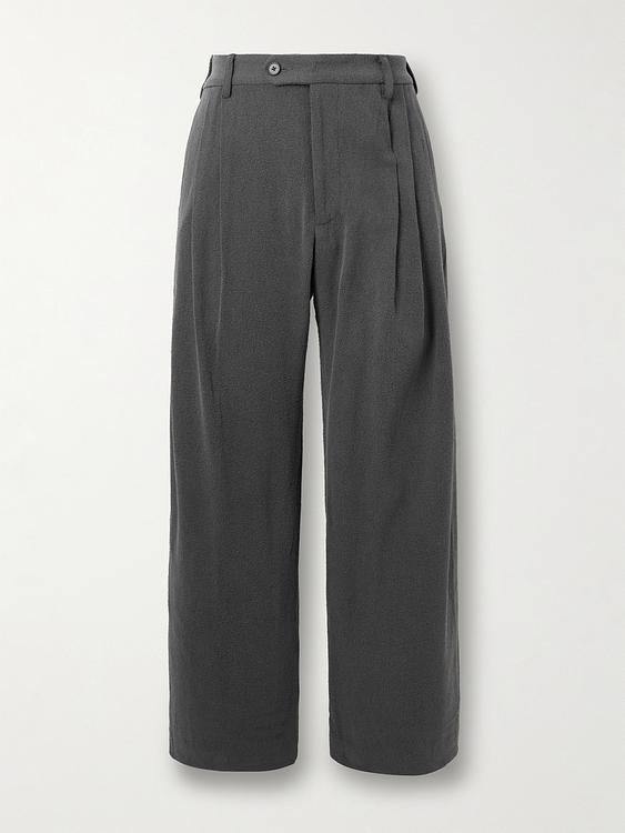 Dark grey wide-leg casual trousers from Small Talk