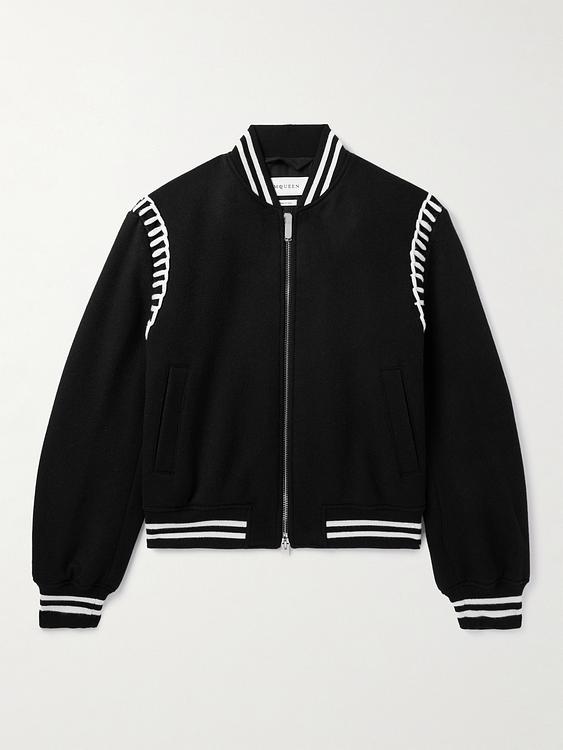 Print black bomber jacket from McQueen