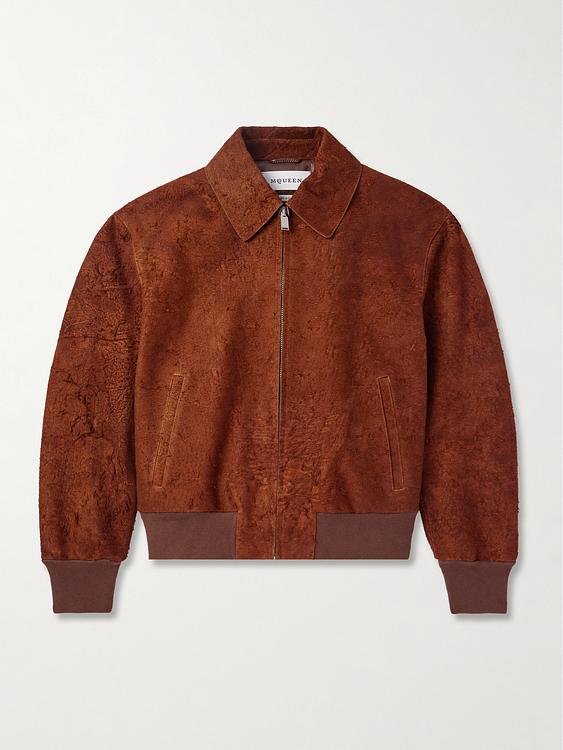 Brown bomber jacket from McQueen