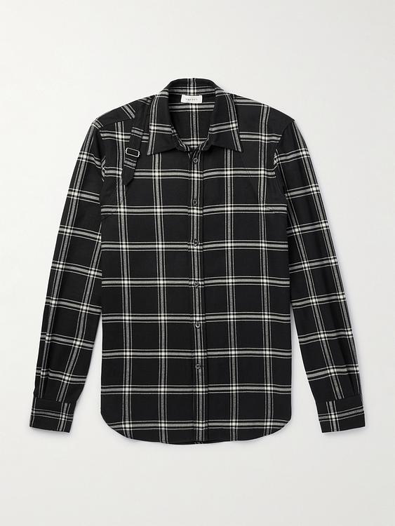 Checkered black flannel shirt from McQueen