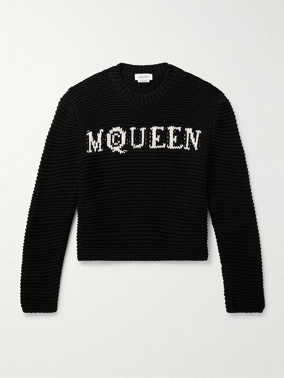 Print black sweater from McQueen